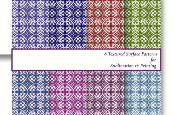 8 Seamless Geometric Floral Tile Pattern