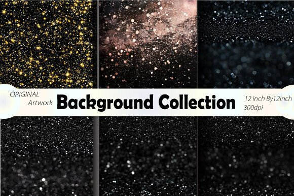 Black Glitter Shine Pattern Bundle: A Vibrant Digital Art Collection for Creative Projects
