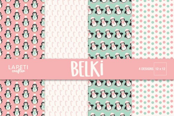 Christmas Penguin Digital Paper