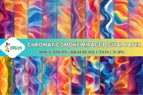 Chromatic Smoke Mirage Digital Paper