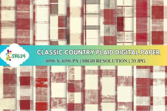 Classic Country Plaid Digital Paper: A Timeless Addition to Your Design Toolkit