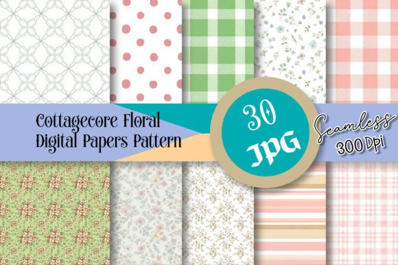 Cottagecore Floral Digital Papers: A Bloom of Rustic Elegance