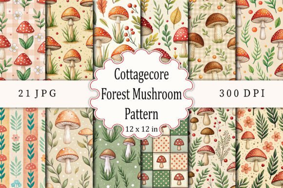 Cottagecore Forest Mushroom Pattern: A Nature-Inspired Design Trend