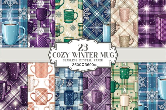 Cozy Winter Mug Seamless Pattern: A Versatile Design for Creative Projects