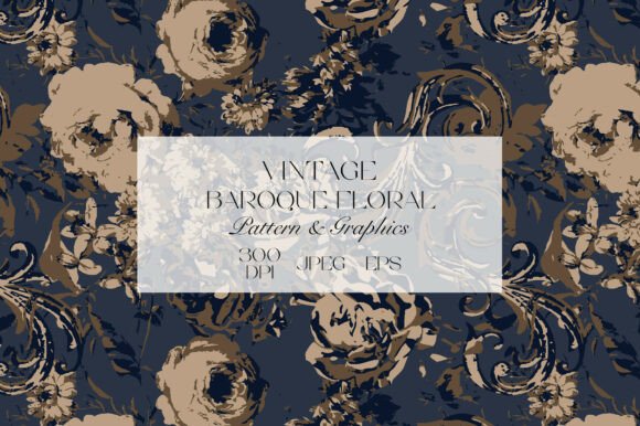 Elevate Your Creative Projects with the Vintage Baroque Floral Pattern