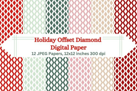Enhance Your Creative Projects with Holiday Offset Diamond Digital Paper
