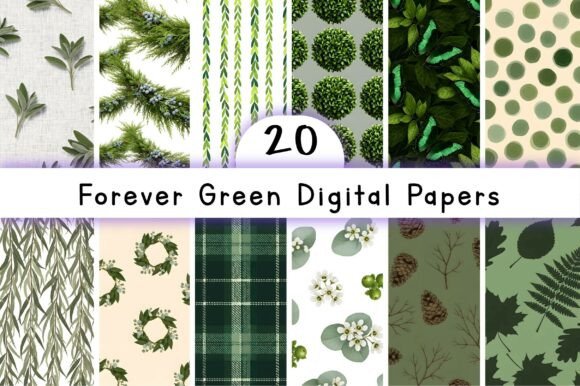 Forever Green Digital Papers: A Versatile Design Resource for Creative and Professional Use
