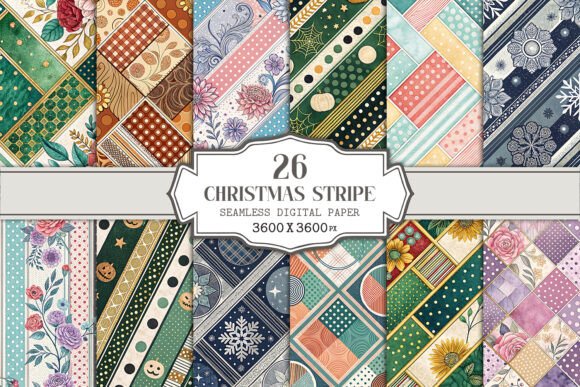 Luxury Christmas Stripe Seamless Pattern: A Must-Have for Creative Professionals and Enthusiasts
