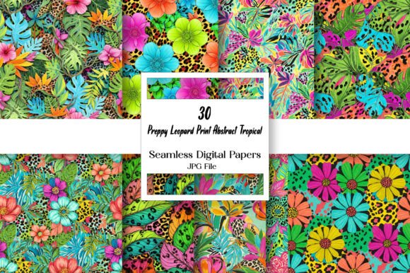 Preppy Leopard Print Abstract Tropical: A Stylish Choice for Creative Projects