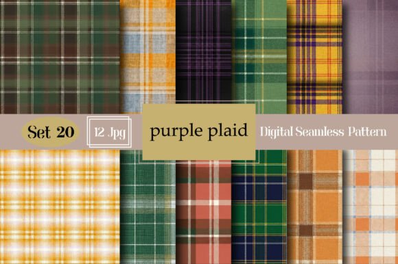 Purple Plaid Digital Seamless Pattern: Elevate Your Design Projects with Timeless Style