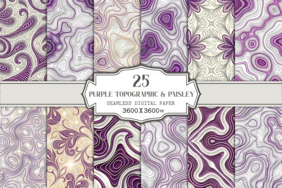 Purple Topographic Paisley Seamless: A Versatile Design for Creative Projects