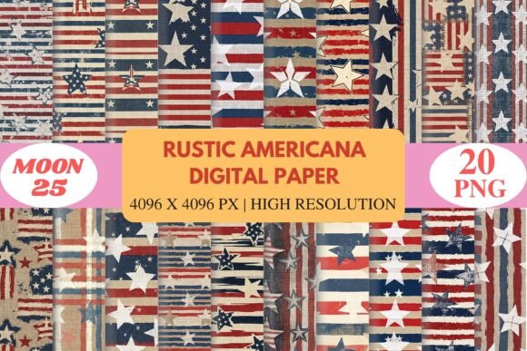 Rustic Americana Digital Paper
