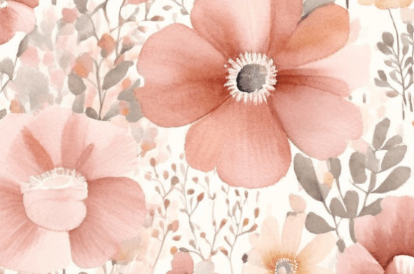 Soft Pastel Watercolor Floral Pattern Co: A Delicate Collection for Creative Projects