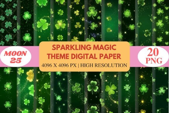 Sparkling Magic Theme Digital Paper